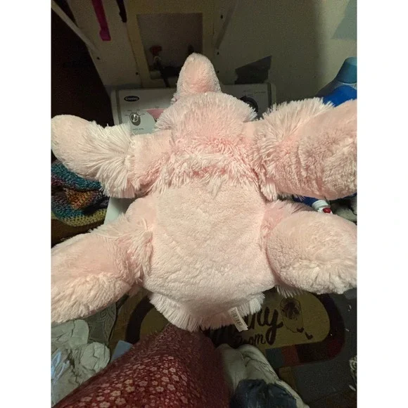 Dan Dee Pink Poodle Plush Stuffed Animal Heart Ribbon Shaggy Dog Toy - Picture 7 of 8